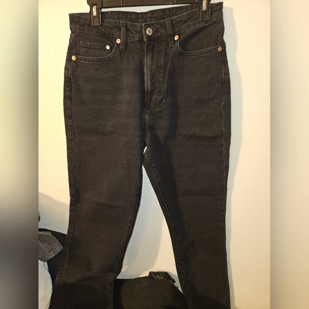 & Denim Womans Black Vintage Mom Jean  Size 8